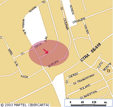 Plano detallado de la situacin geogrfica